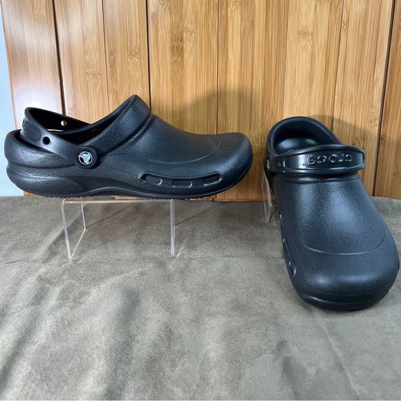 NWOT Crocs Black Bistro Clogs Unisex-Adult Slip Resistant Work Shoes Men 9 W 11 - Picture 4 of 11